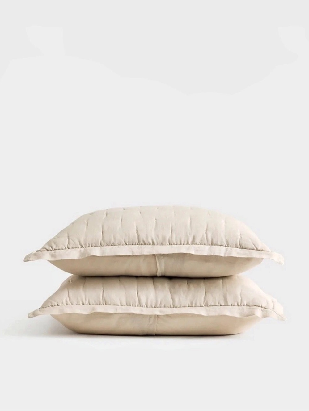 Quince Linen Quilted Coverlet Set NWT in Cream